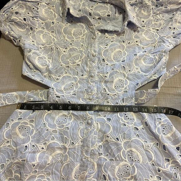 NWOT Lulus Perfectly Angelic Light Blue Embroidered Floral Mini Dress - Picture 7 of 11